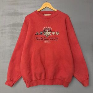 Vintage Camp David Sweatshirt Alaska Crystal Cruises Embroidered 90s Large